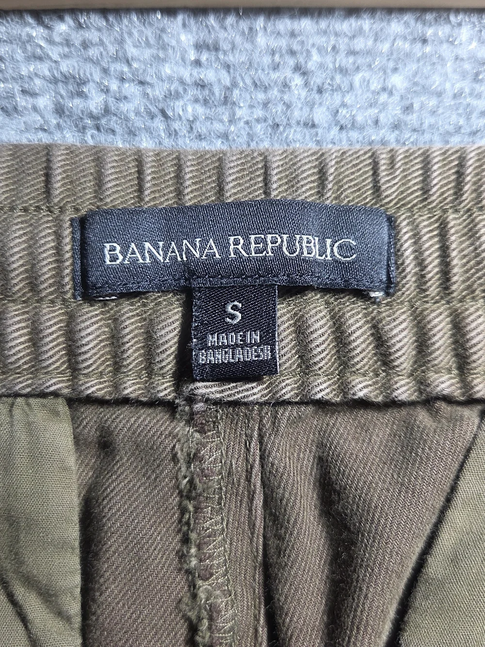 Banana Republic Woven Jogger Pants Mens Small Heritage Olive Cargo Drawstring